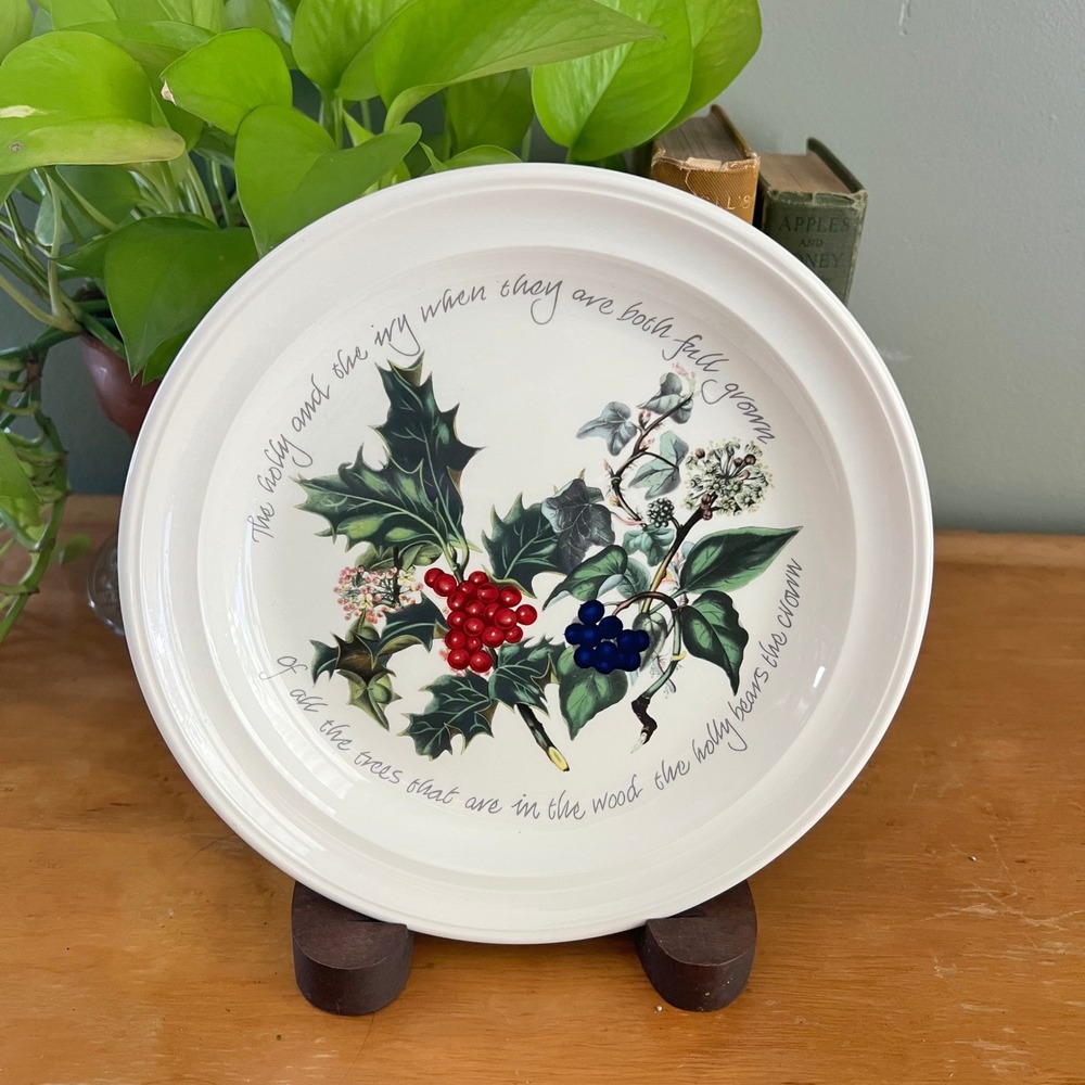 Portmeirion The Holly and The Ivy Salad Plate Anwyl Cooper-Willis Christmas